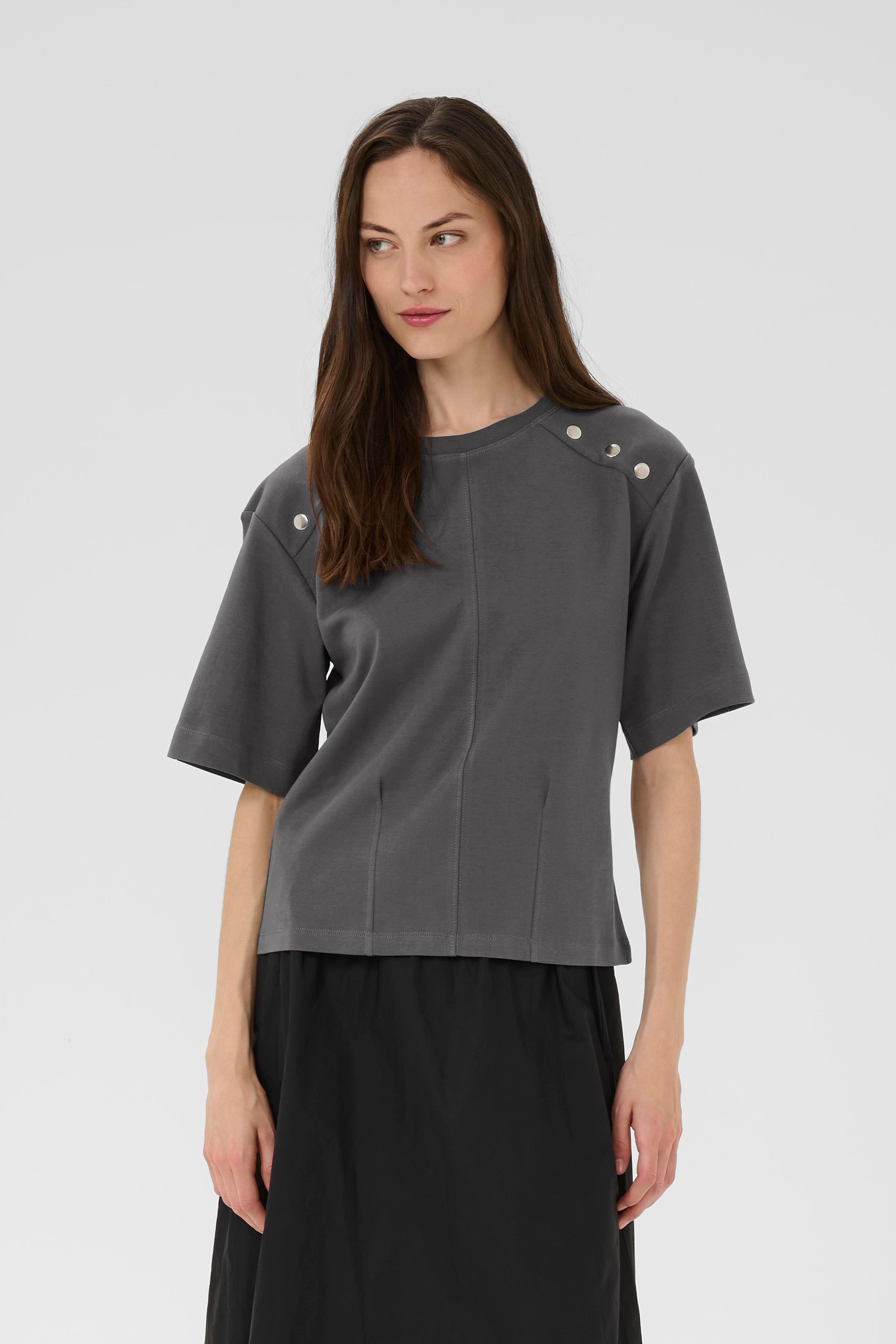 Karen By Simonsen Della T-shirt Thunderstorm Grå