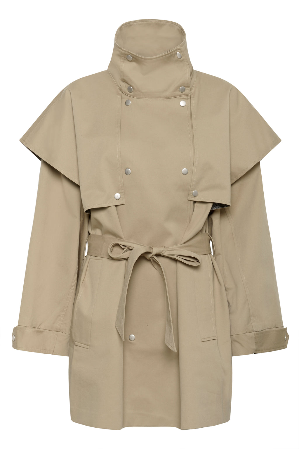 Karen By Simonsen Dana Trenchcoat Chinchilla Sand