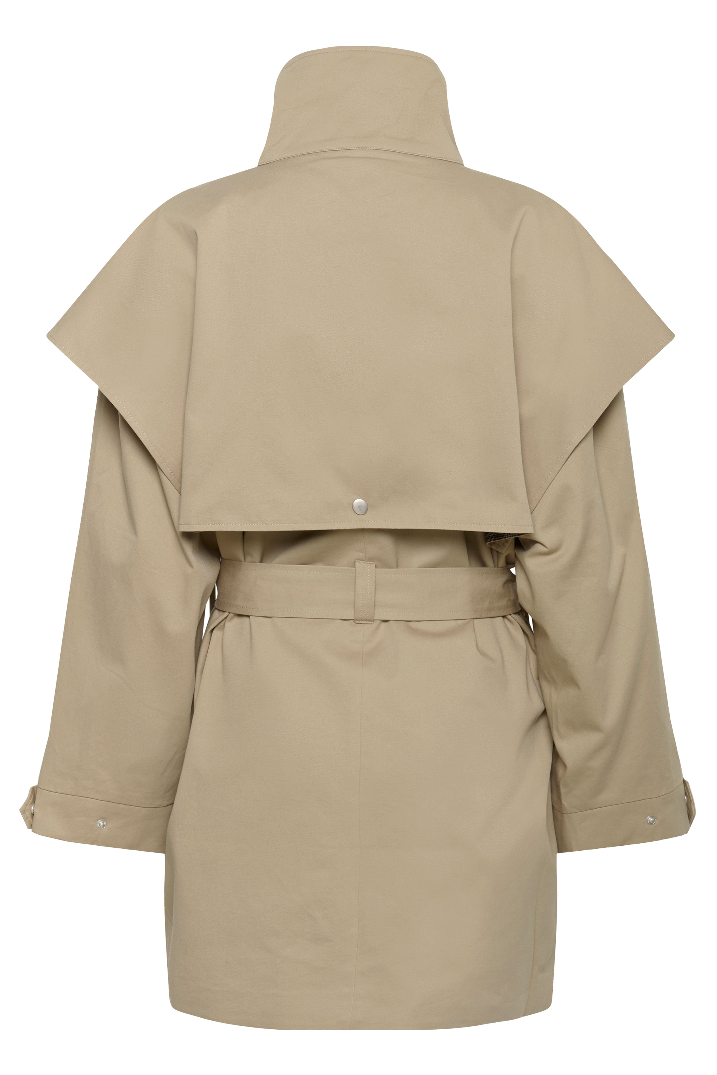 Karen By Simonsen Dana Trenchcoat Chinchilla Sand