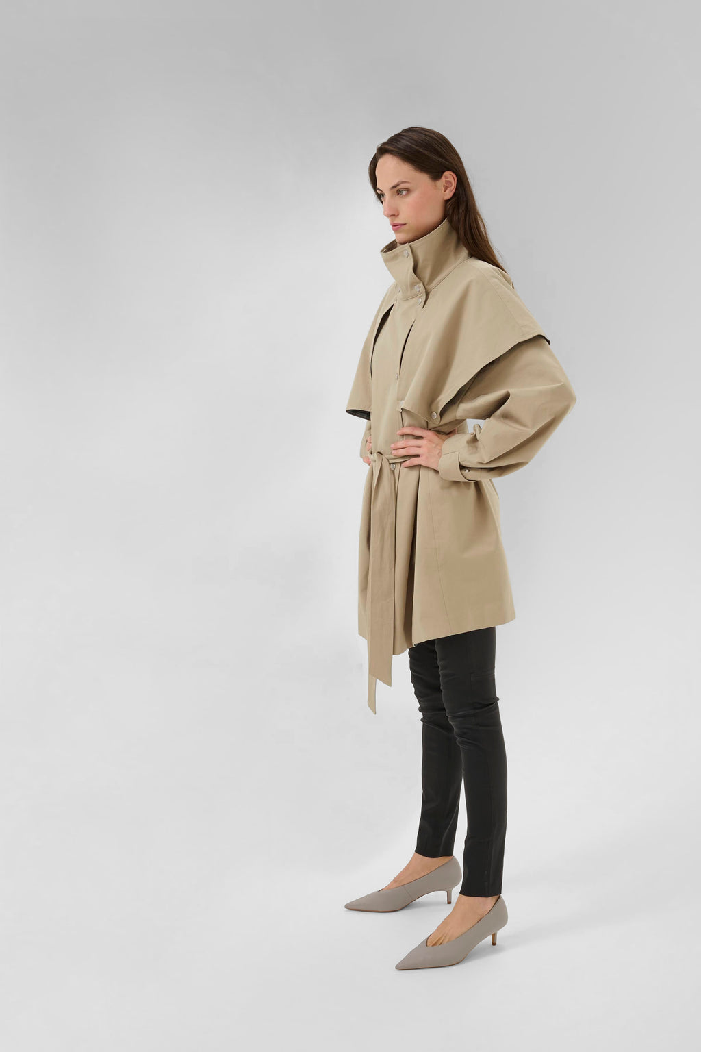 Karen By Simonsen Dana Trenchcoat Chinchilla Sand