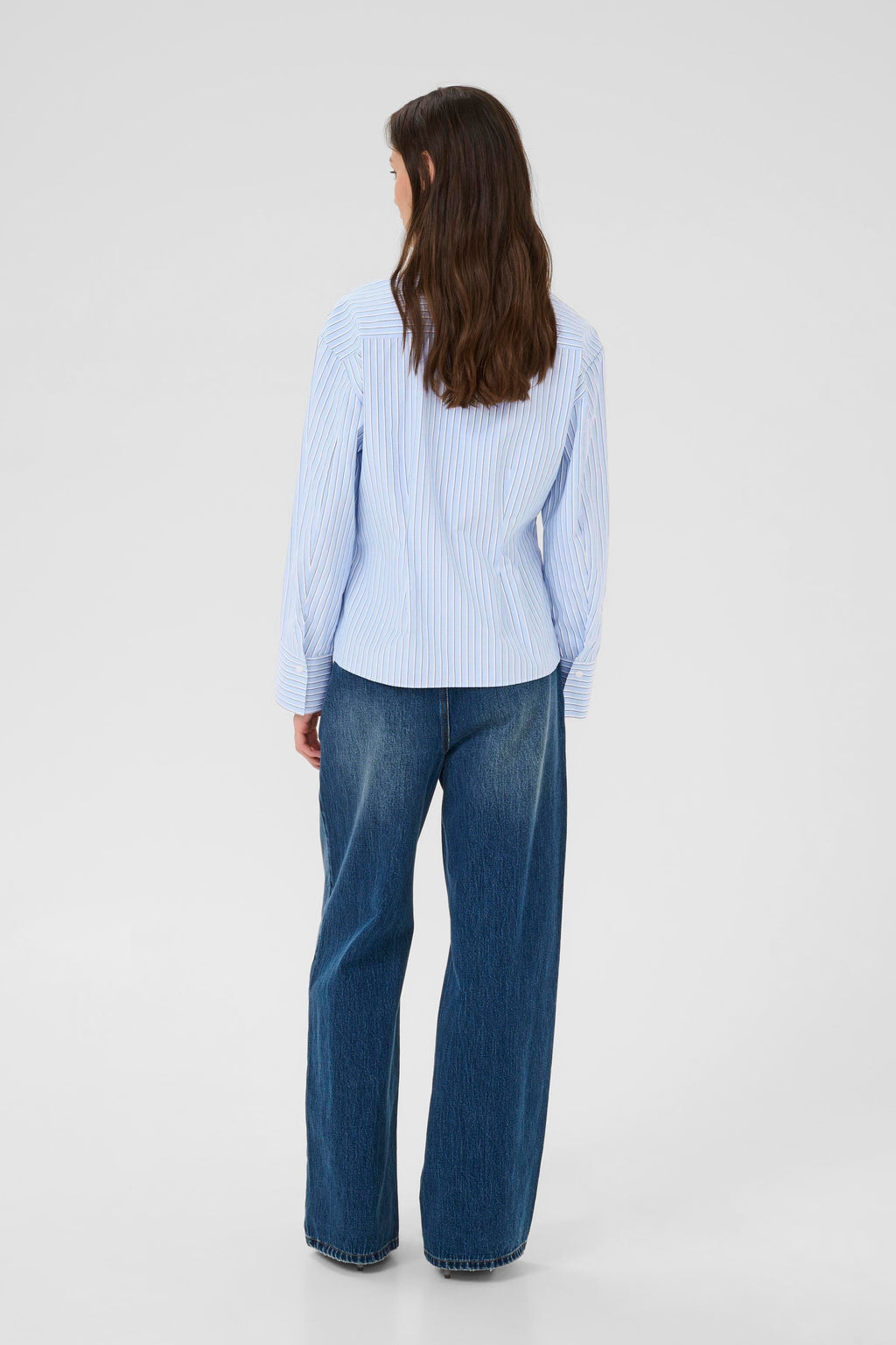 Karen By Simonsen Danielle Skjorte Stribet Subdued Blå