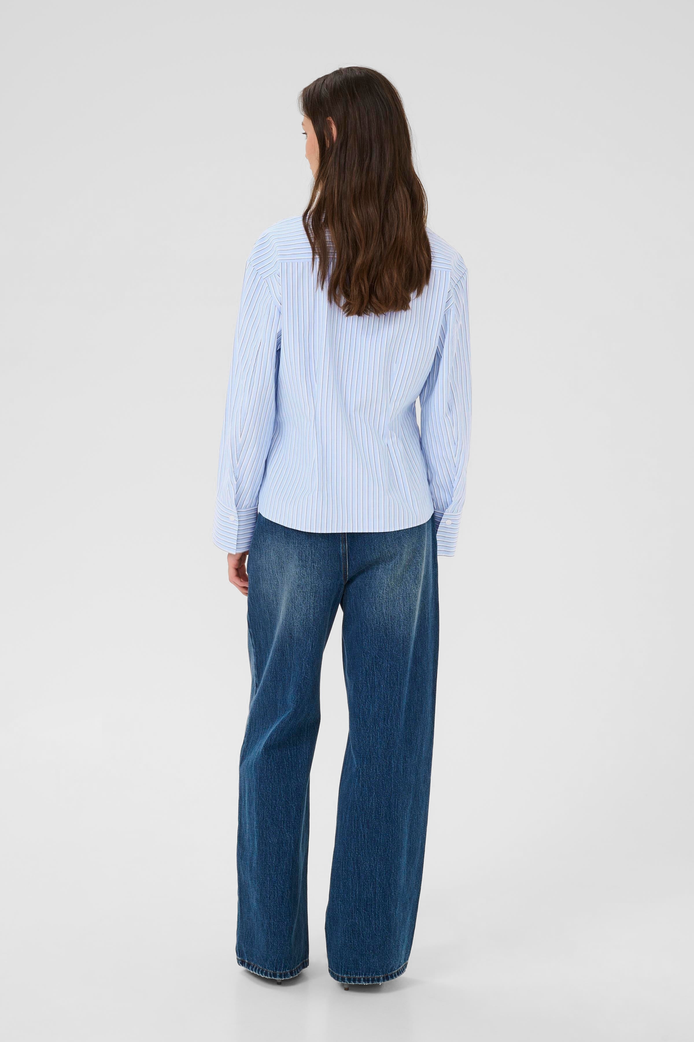 Karen By Simonsen Danielle Skjorte Stribet Subdued Blå