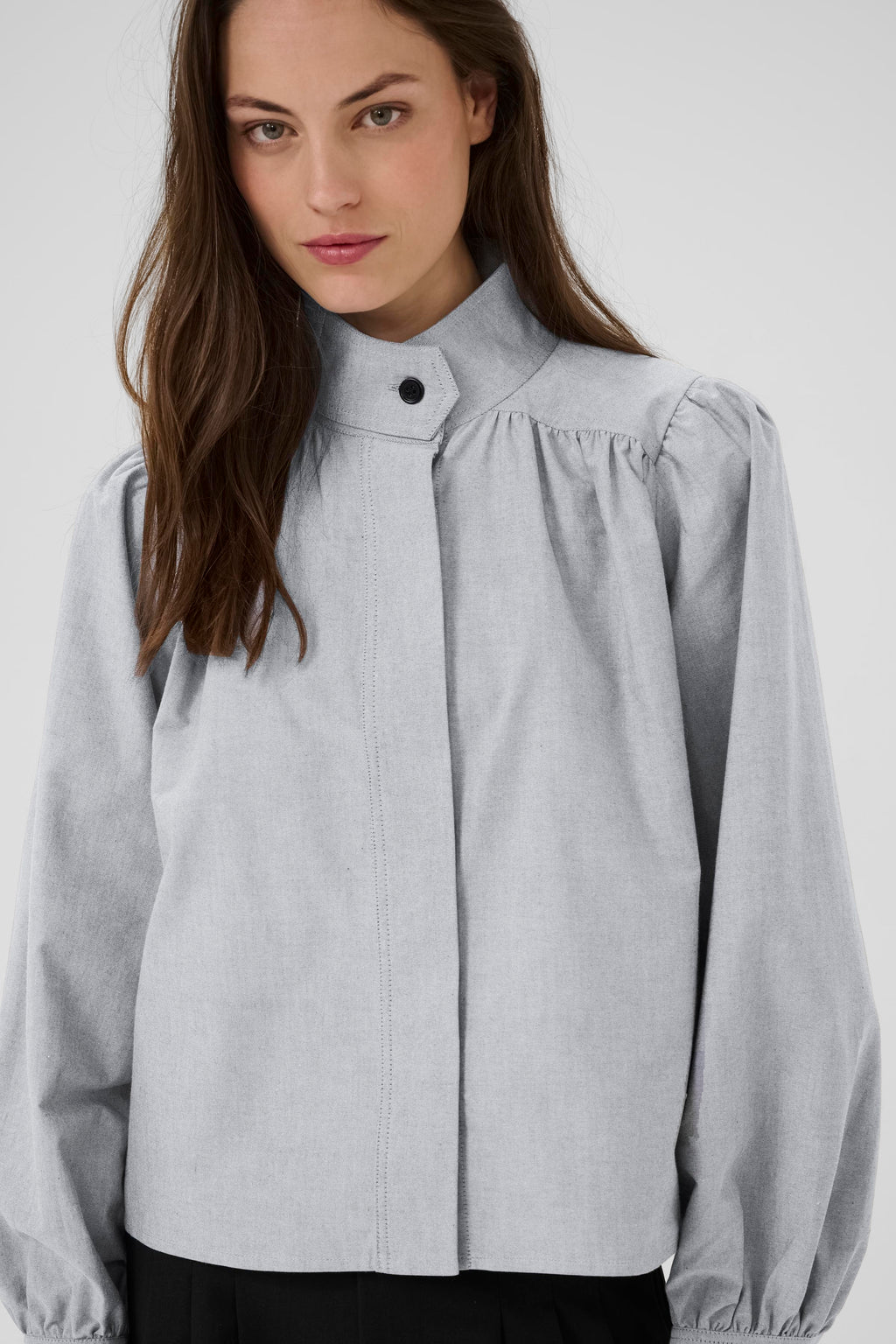 Karen By Simonsen Deborah Carlotta Skjorte Thunderstorm Lys Grå