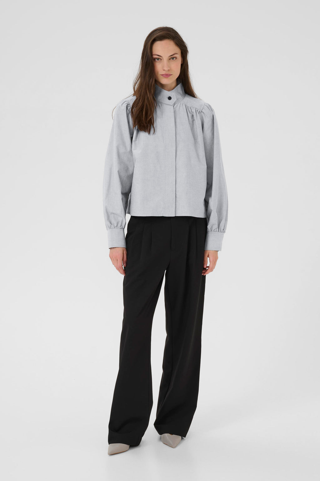 Karen By Simonsen Deborah Carlotta Skjorte Thunderstorm Lys Grå