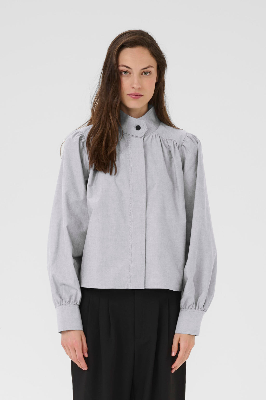 Karen By Simonsen Deborah Carlotta Skjorte Thunderstorm Lys Grå