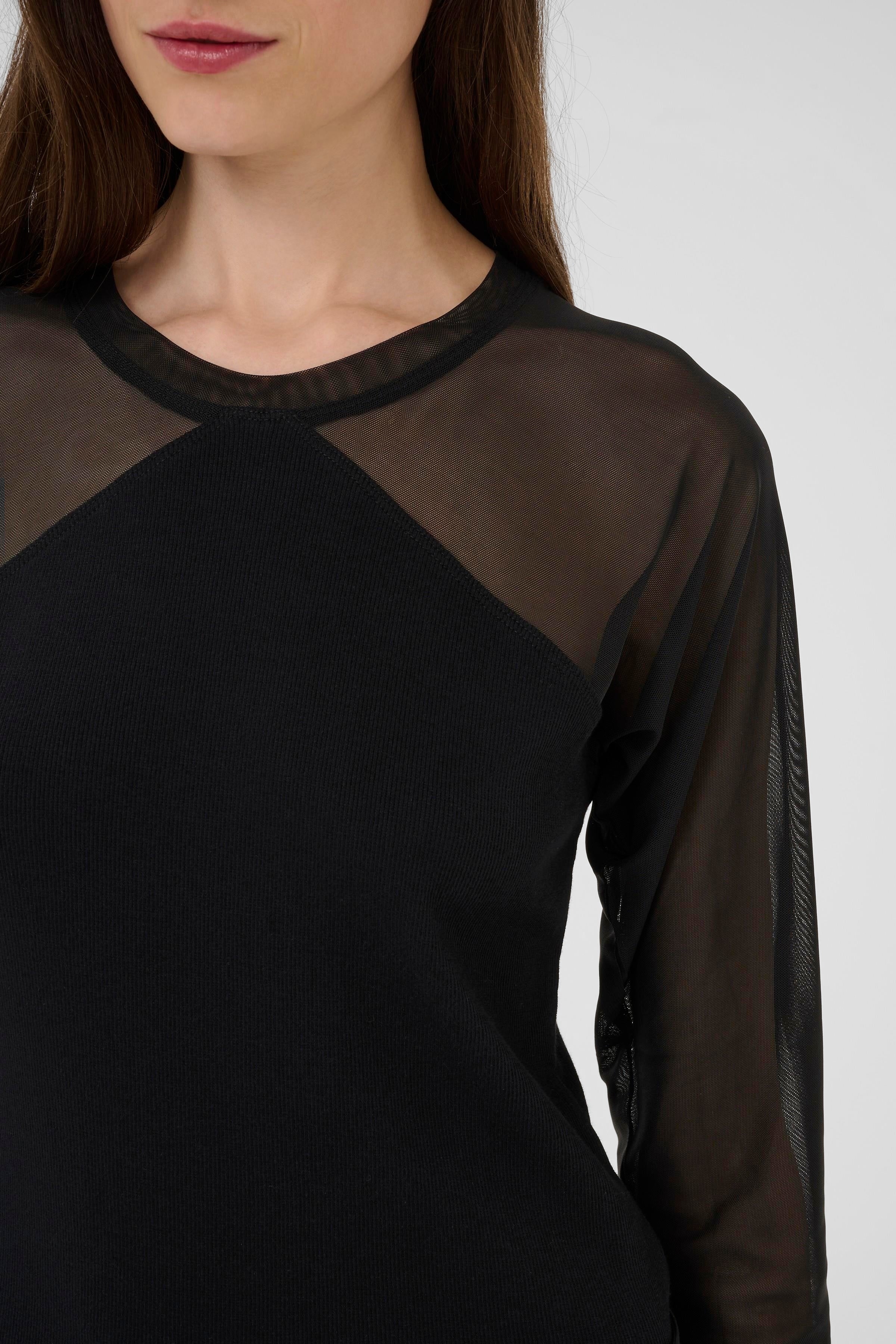 Karen By Simonsen Dafne Mandarina O-Neck T-shirt Meteorite Sort