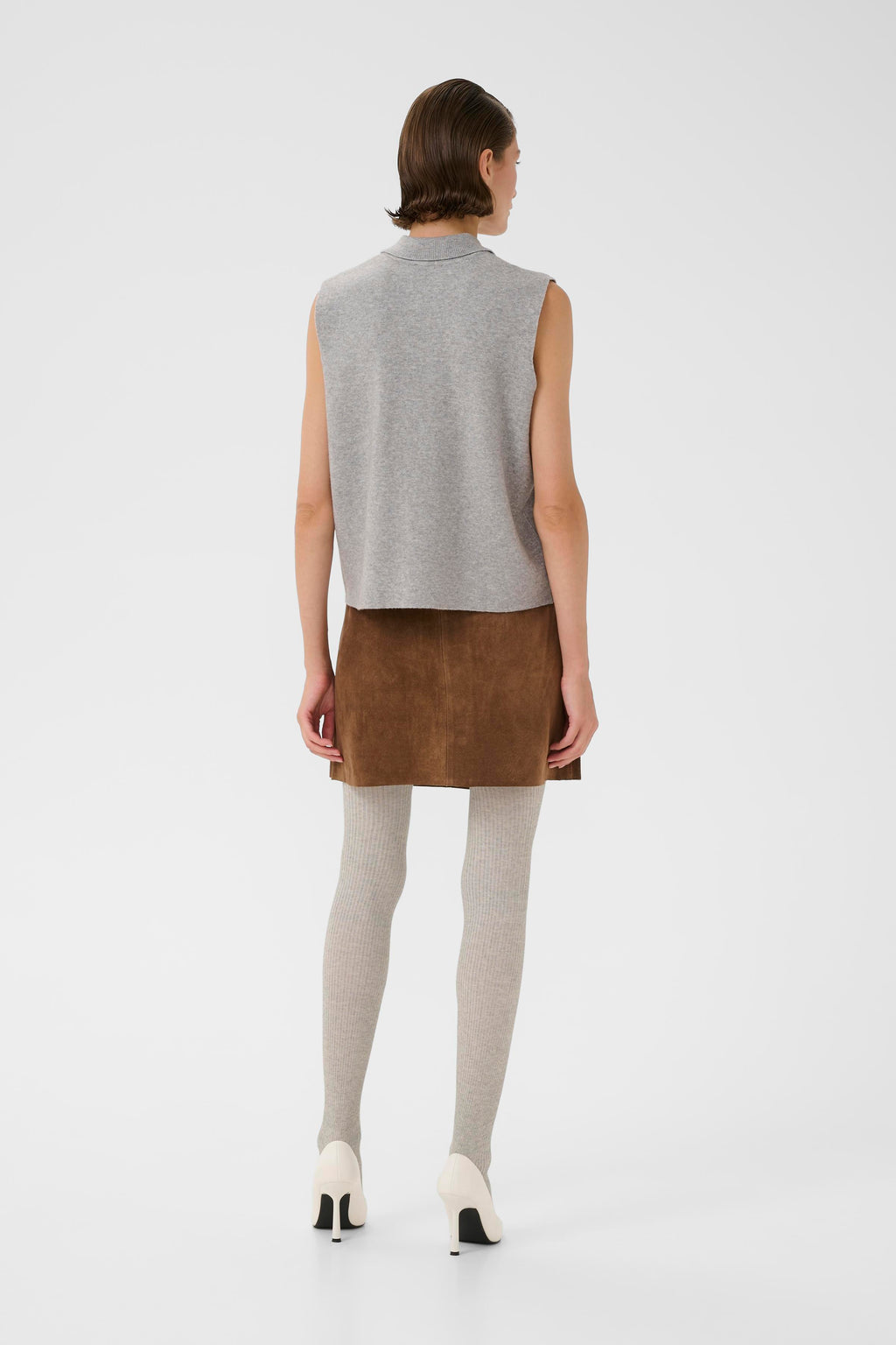 KAFFE Elvina Vest Light Grå