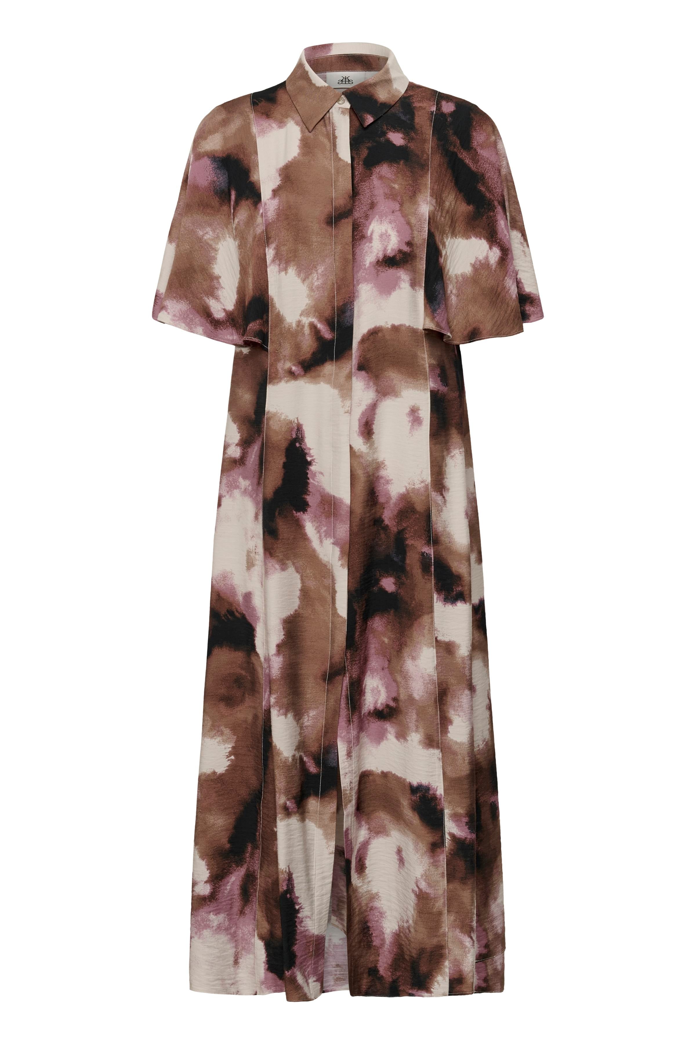 Karen By Simonsen Frigg Kjole Frigg Print Brun Lyserød