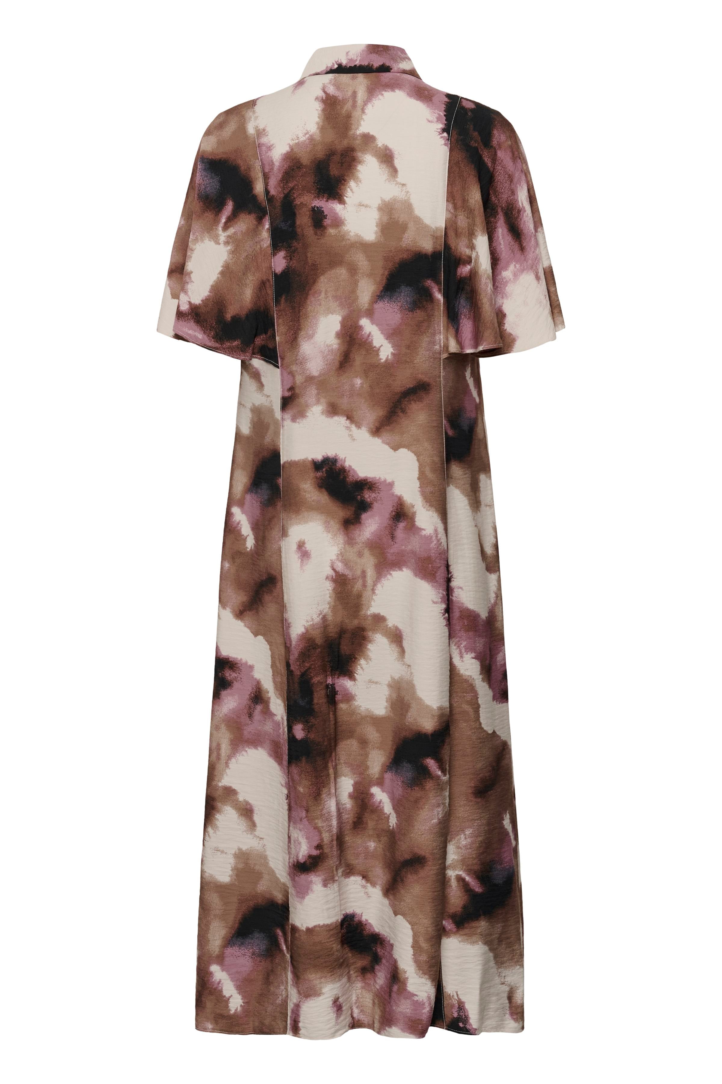 Karen By Simonsen Frigg Kjole Frigg Print Brun Lyserød