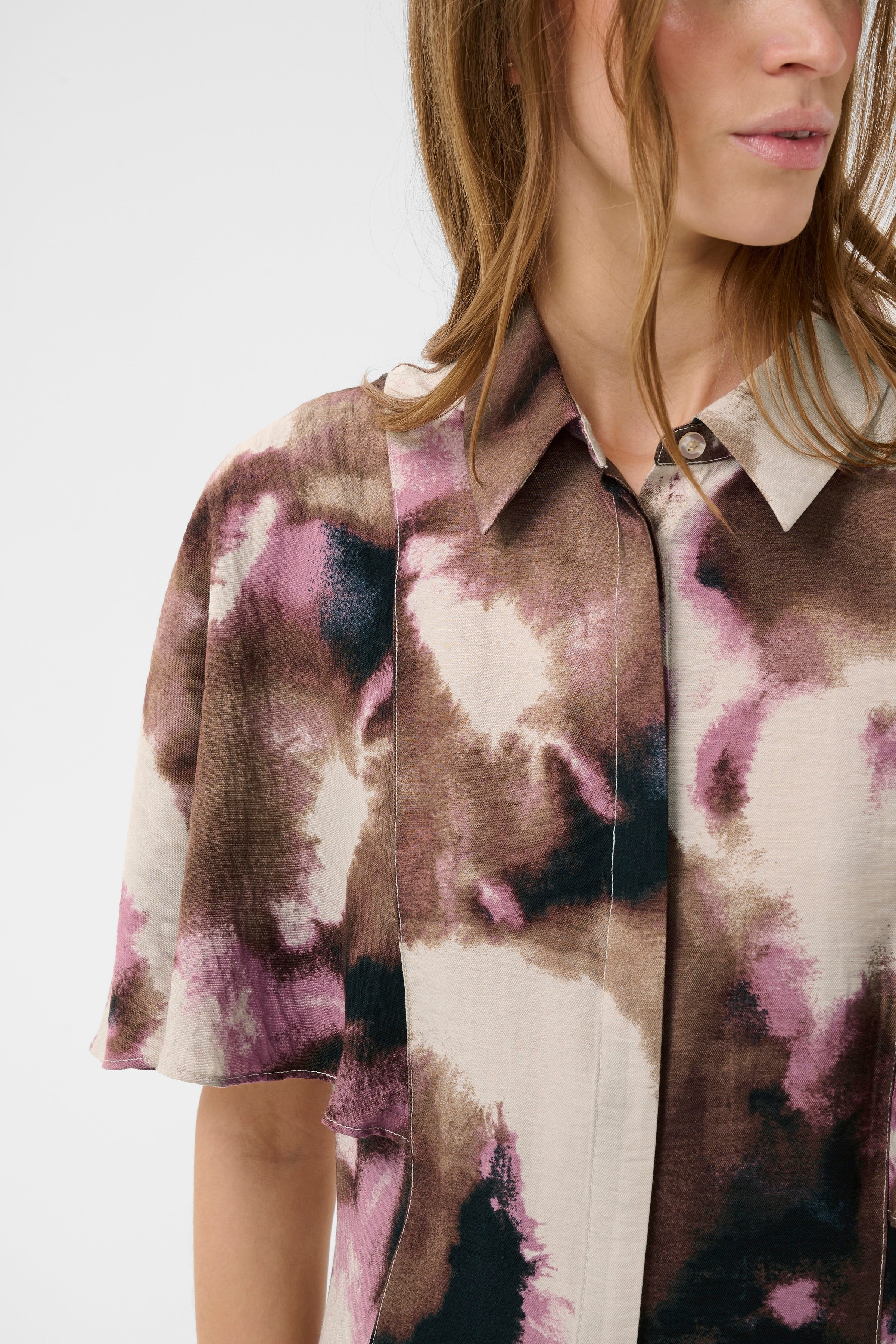 Karen By Simonsen Frigg Kjole Frigg Print Brun Lyserød