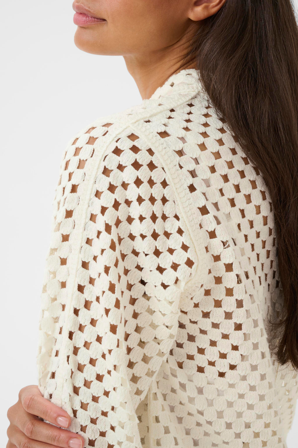 Karen By Simonsen Filippa Cardigan Egret Hvid