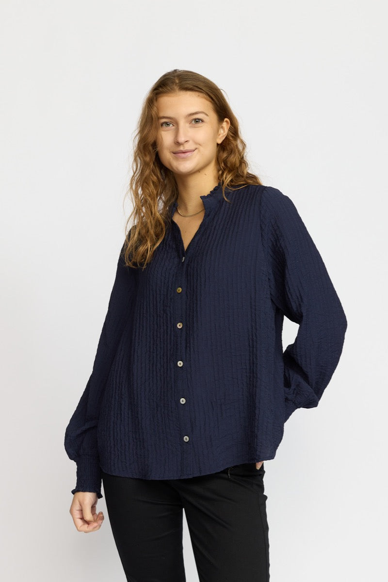 2 Biz Caba Skjorte Navy Blå