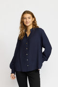 2 Biz Caba Skjorte Navy Blå