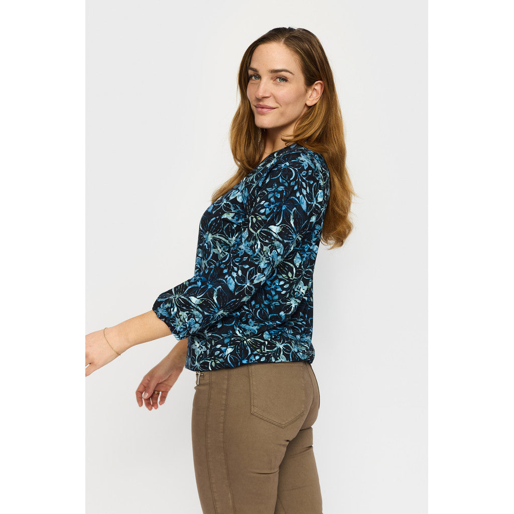 2 Biz Tandy Bluse Blå