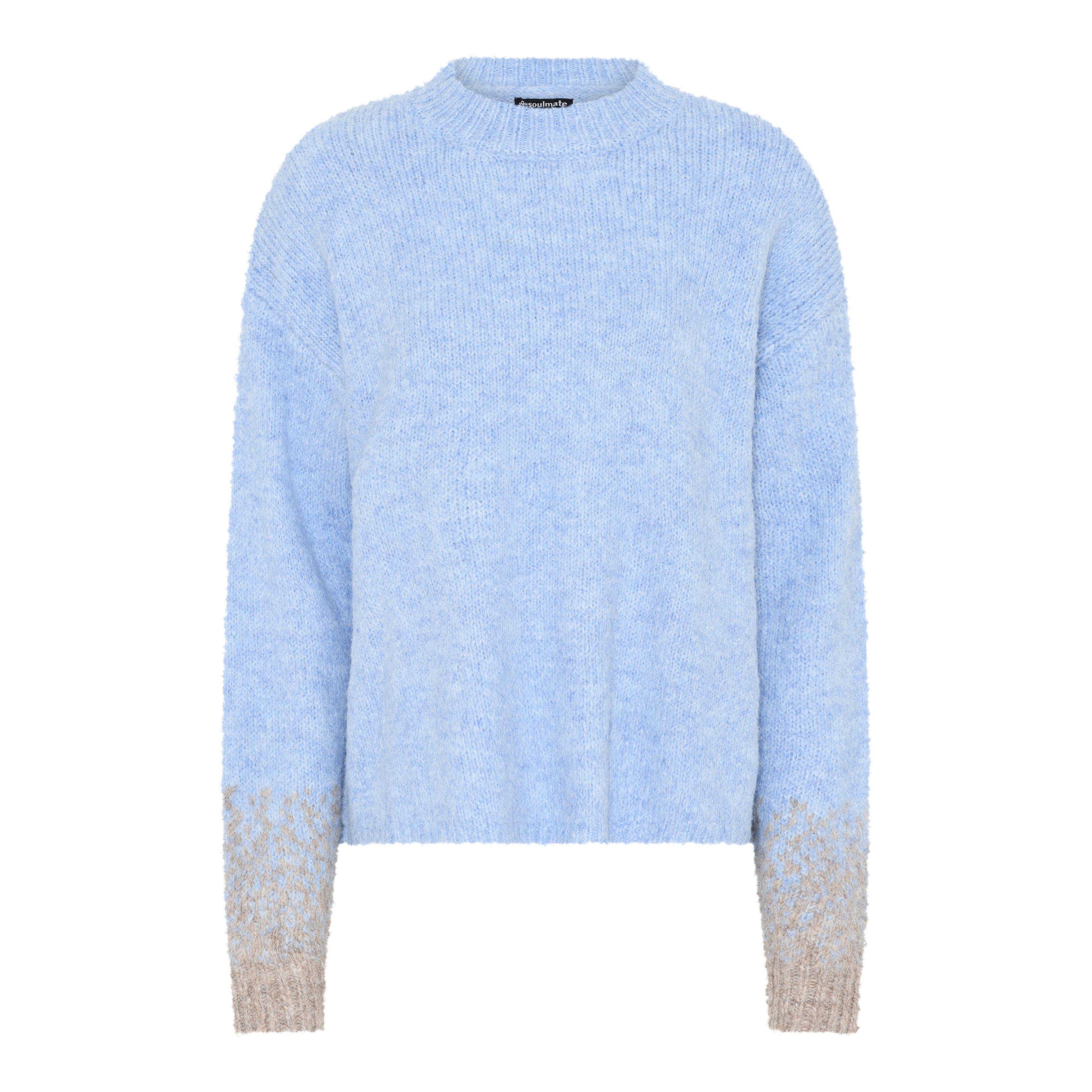 Soulmate Cece 1 Strik Pullover Lys Blå