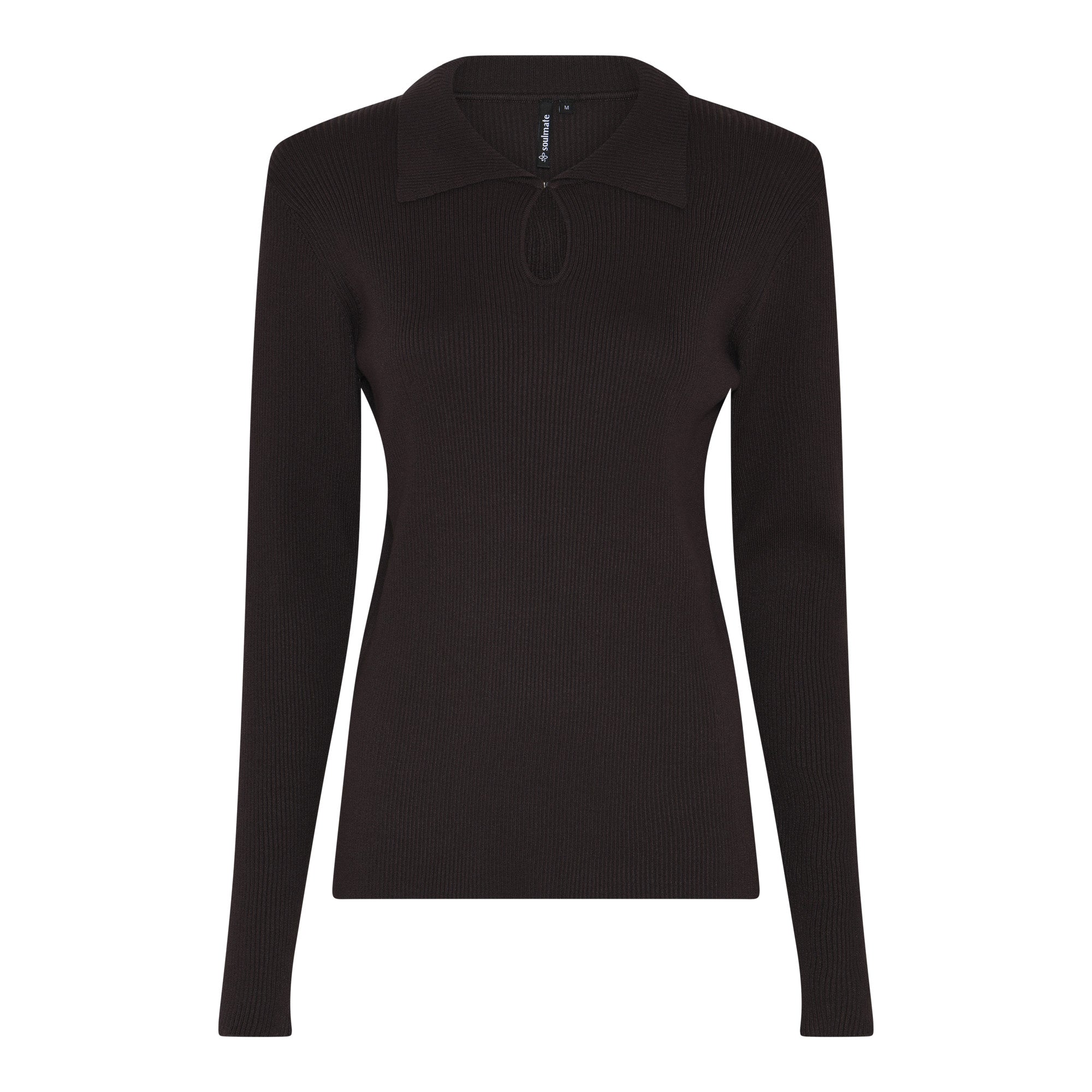 Soulmate Klaudi 1 Strik Pullover Mørk Brun