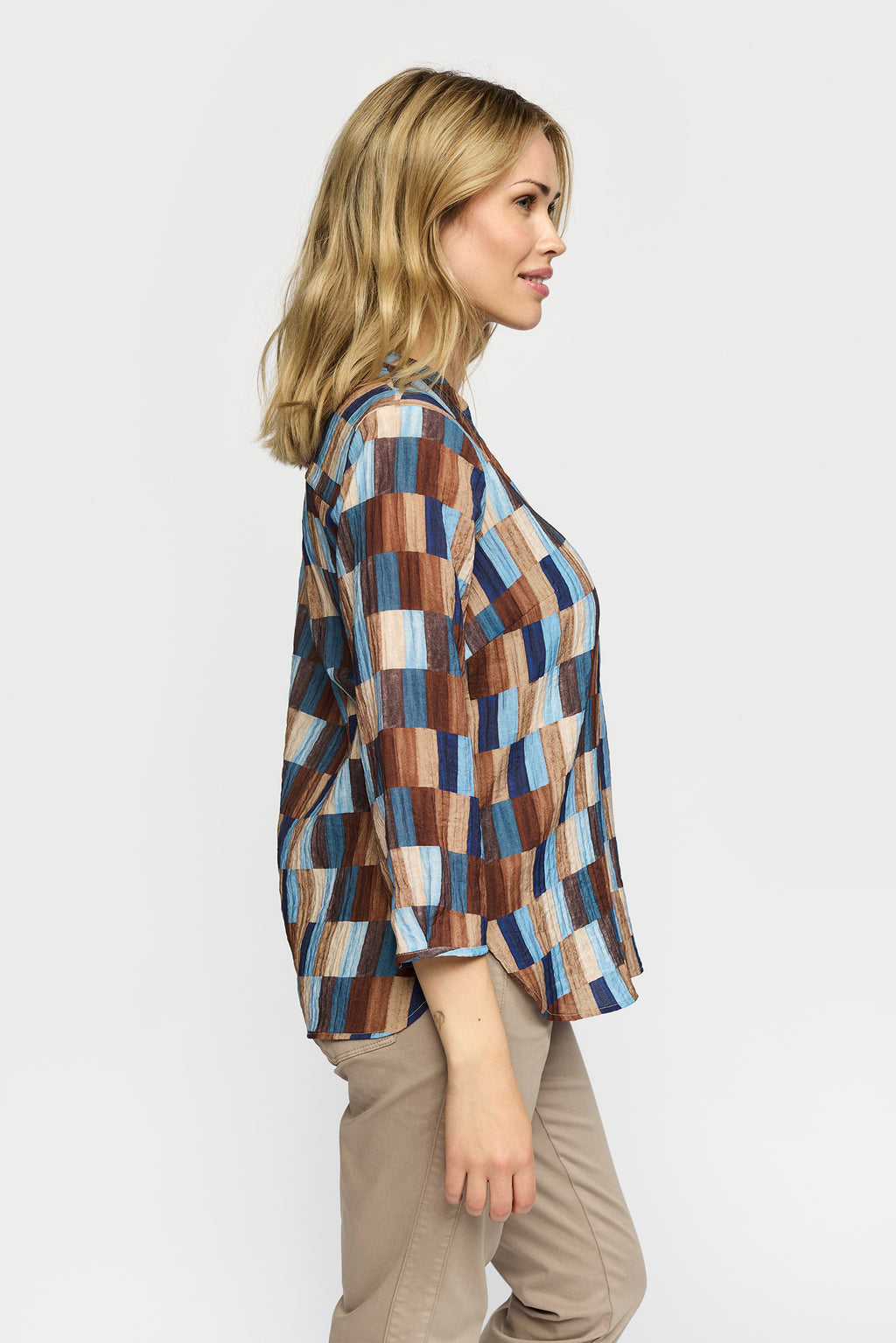 2 Biz Amoa Bluse Square Brun