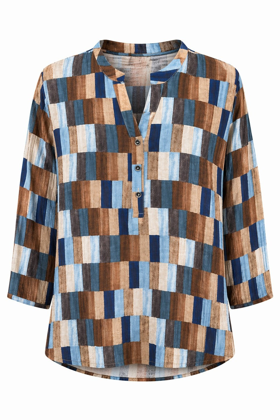2 Biz Amoa Bluse Square Brun