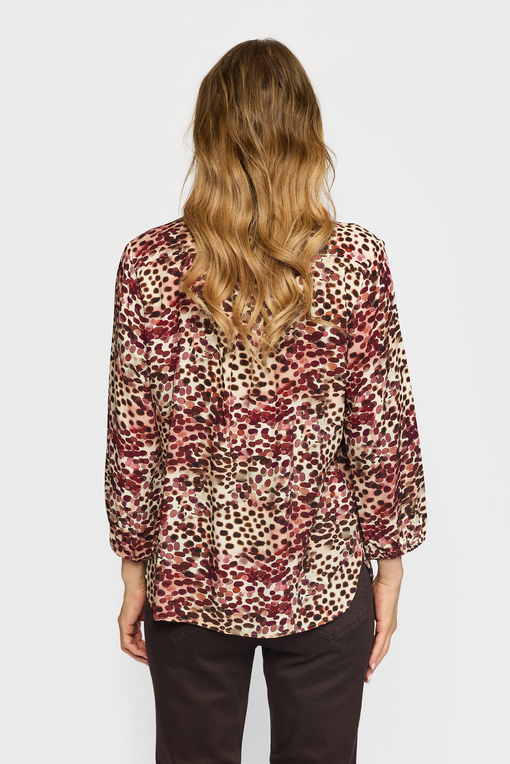 2 Biz Dorte Bluse Prikker Wine Rød