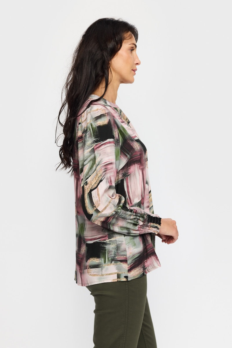 2 Biz Estelle Bluse Square Rosa