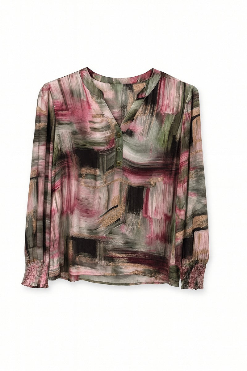 2 Biz Estelle Bluse Square Rosa