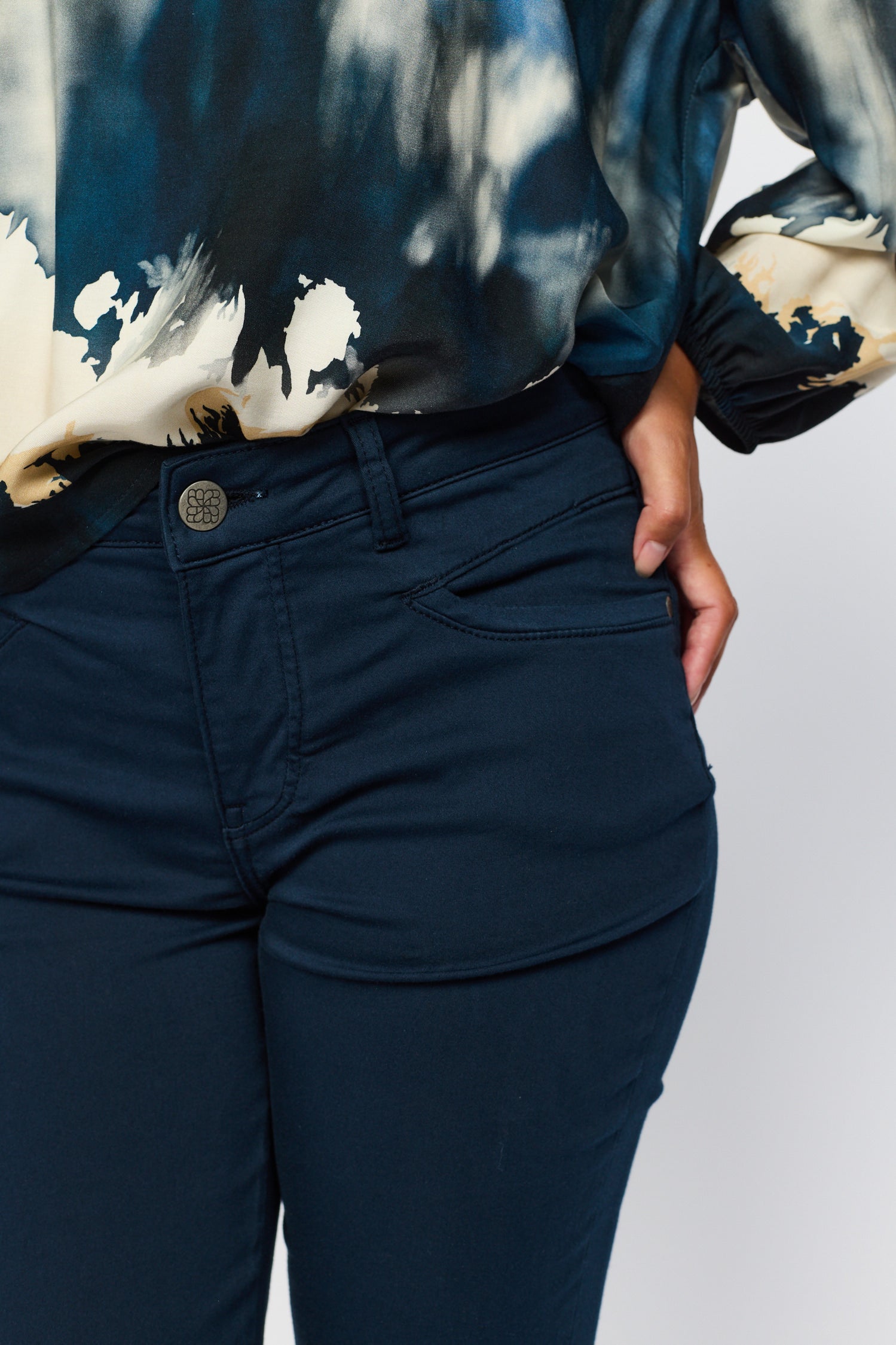 2 Biz Bodil Bukser Navy Blå