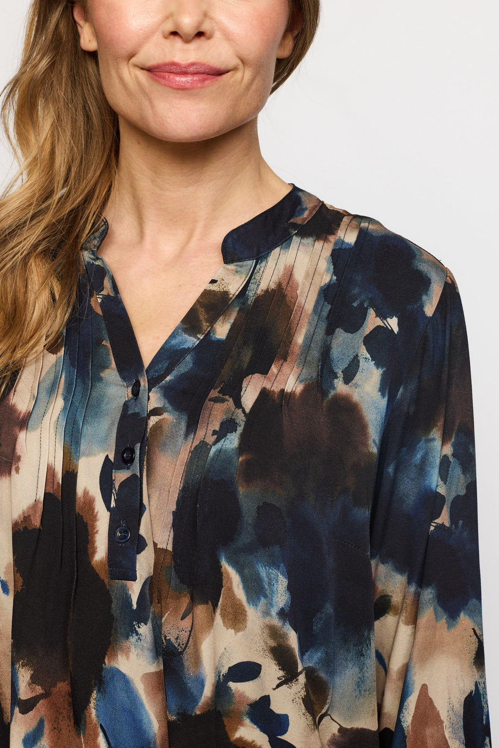 2 Biz Elsa Bluse Blå Mix