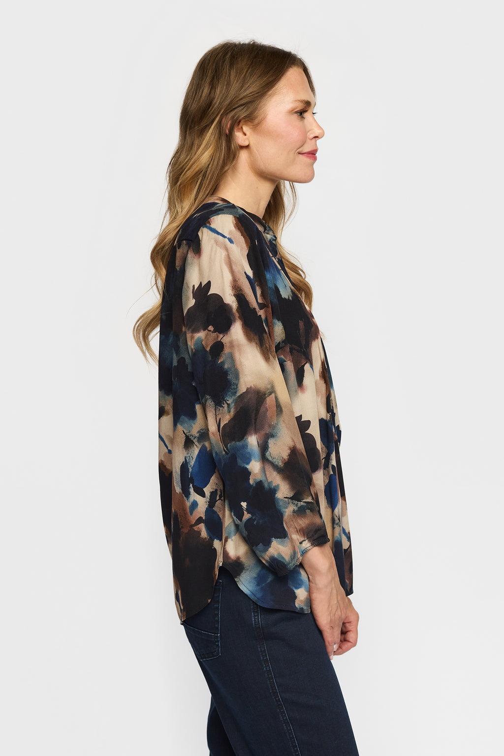 2 Biz Elsa Bluse Blå Mix