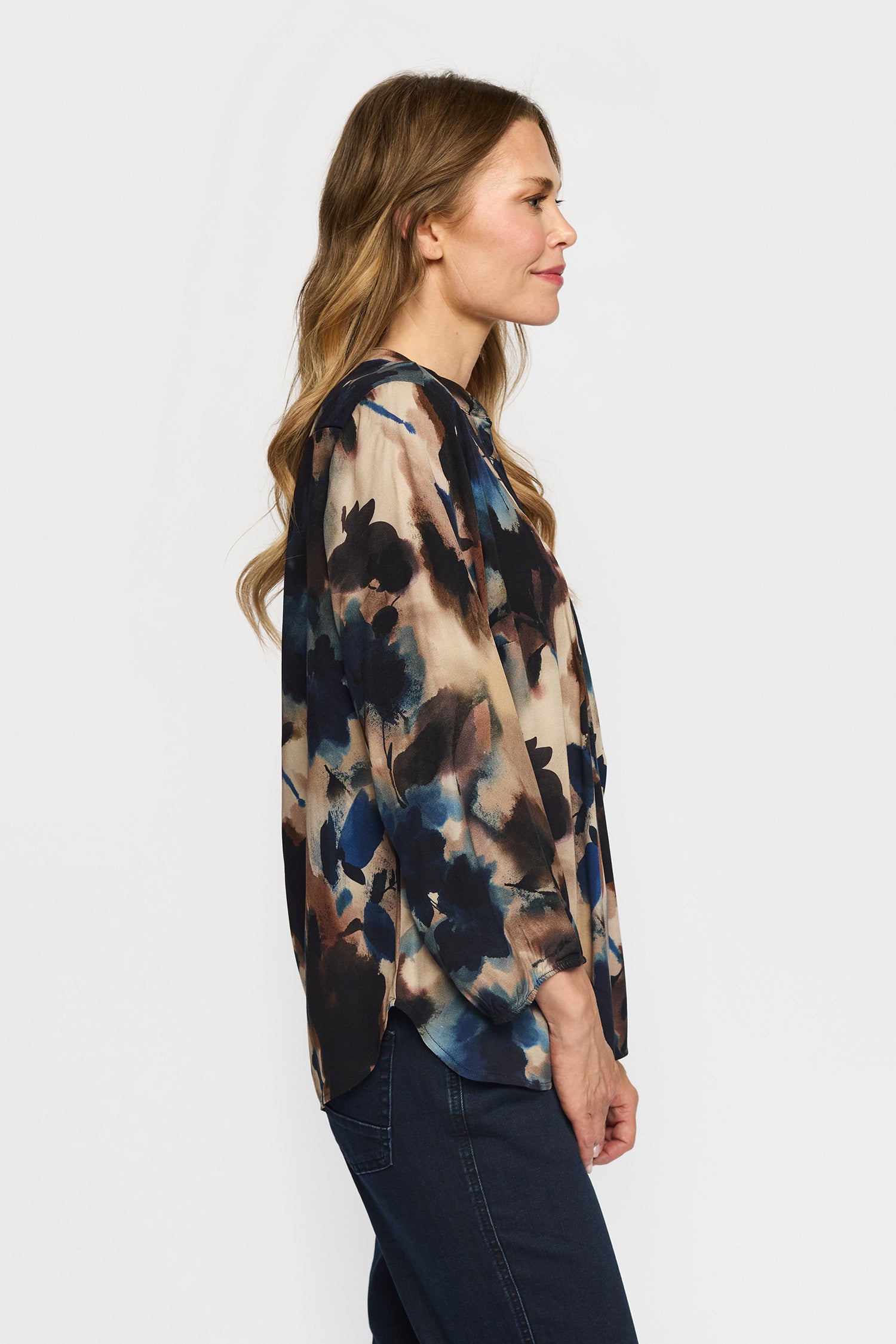 2 Biz Elsa Bluse Blå Mix