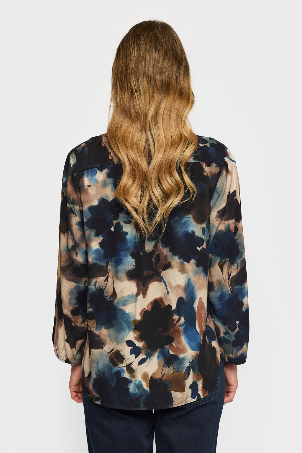 2 Biz Elsa Bluse Blå Mix