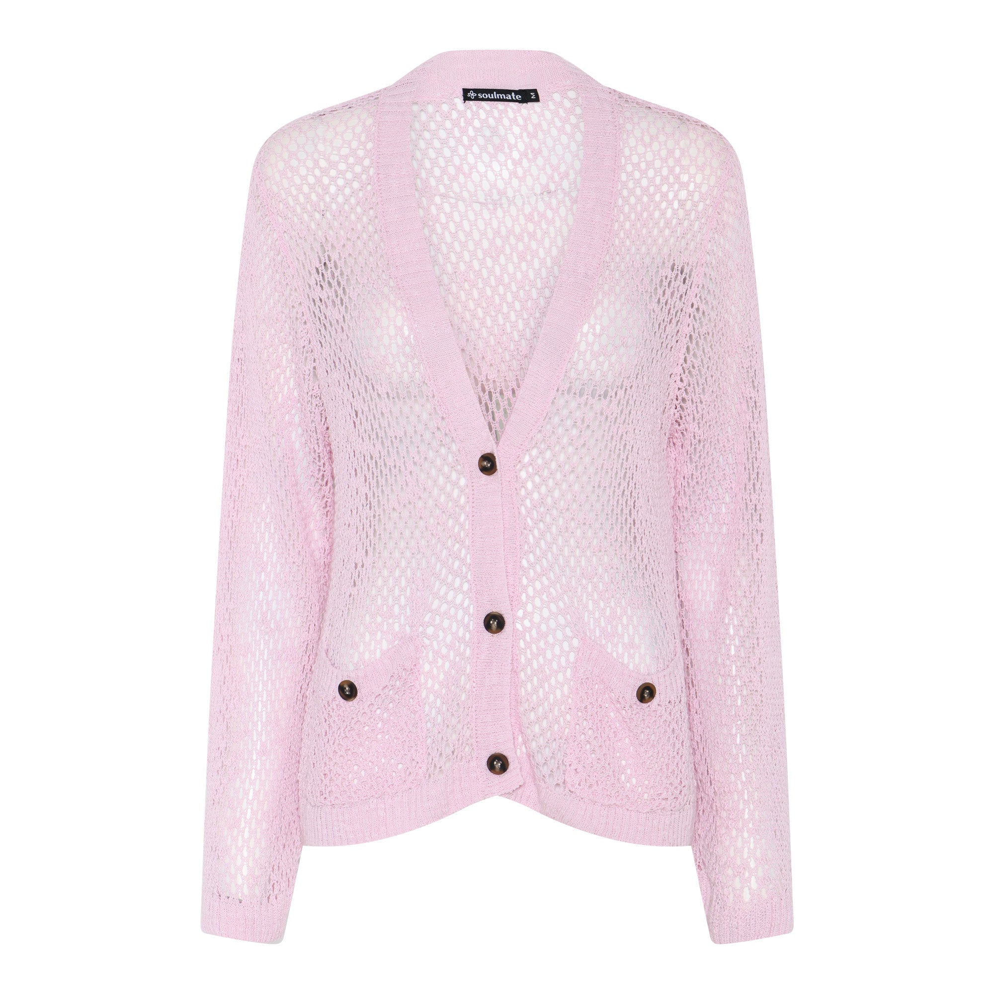 Soulmate Yasi 1 Strik Cardigan Rosa