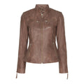 BTF CPH Biker Lammeskinds Jakke stone w. Silver ACC