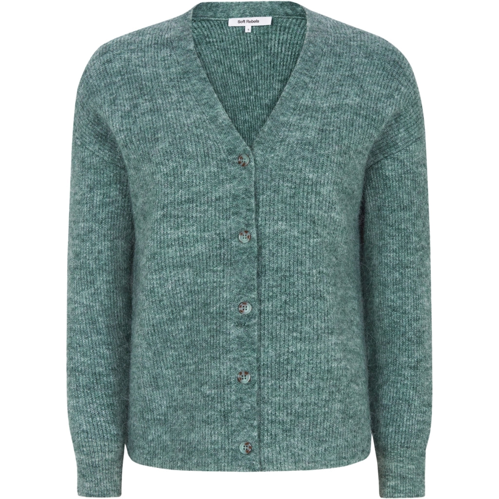 Soft Rebels Alliy Strik Cardigan Abyss Grøn
