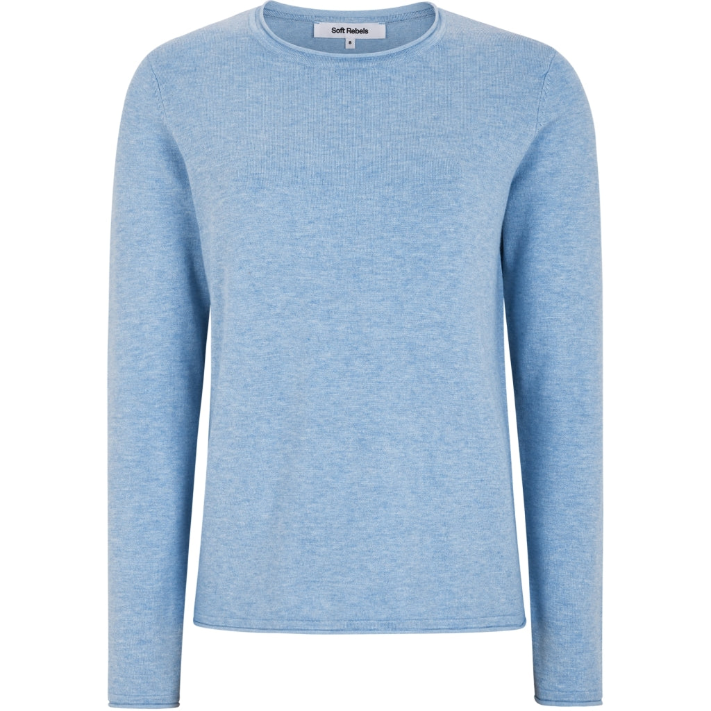 Soft Rebels Marla Strik O-Neck Roll Edge Windsurfer Blå