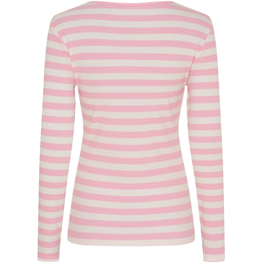 Marta Du Chateau Begonia T-shirt Langærmet Stribet Confetto Pink