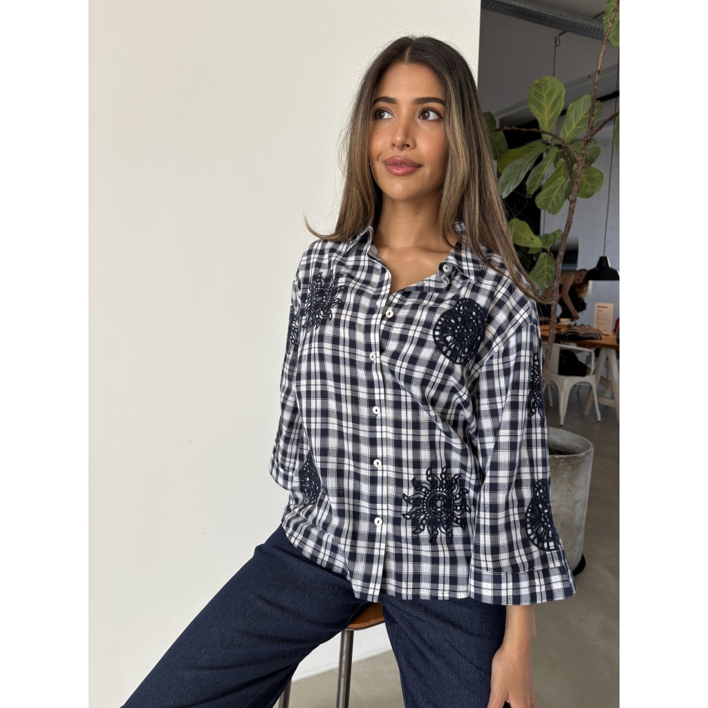 Continue CPH Emilia Skjorte Navy Blå