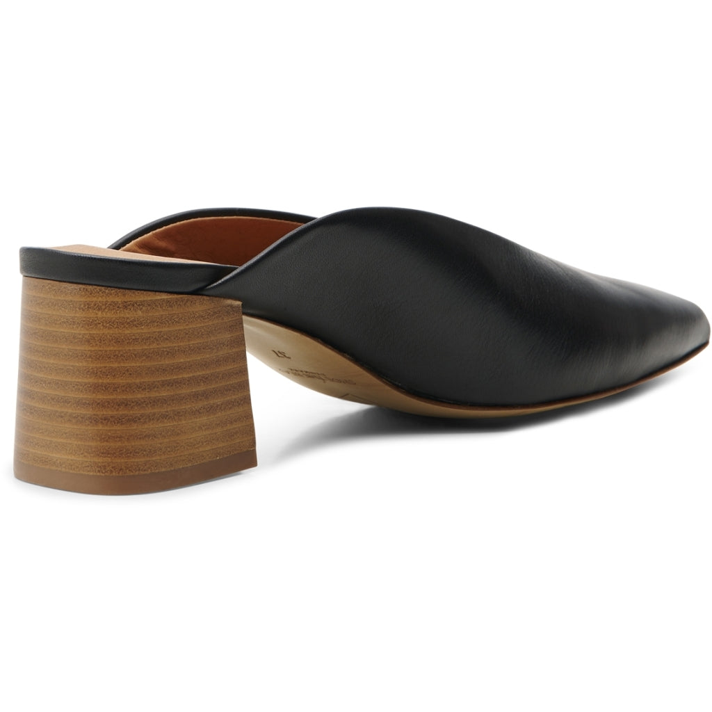 WODEN Emma Mule Sko Læder Sort