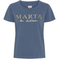 Marta Du Chateau Jeanette T Shirt Logo Denim Blå
