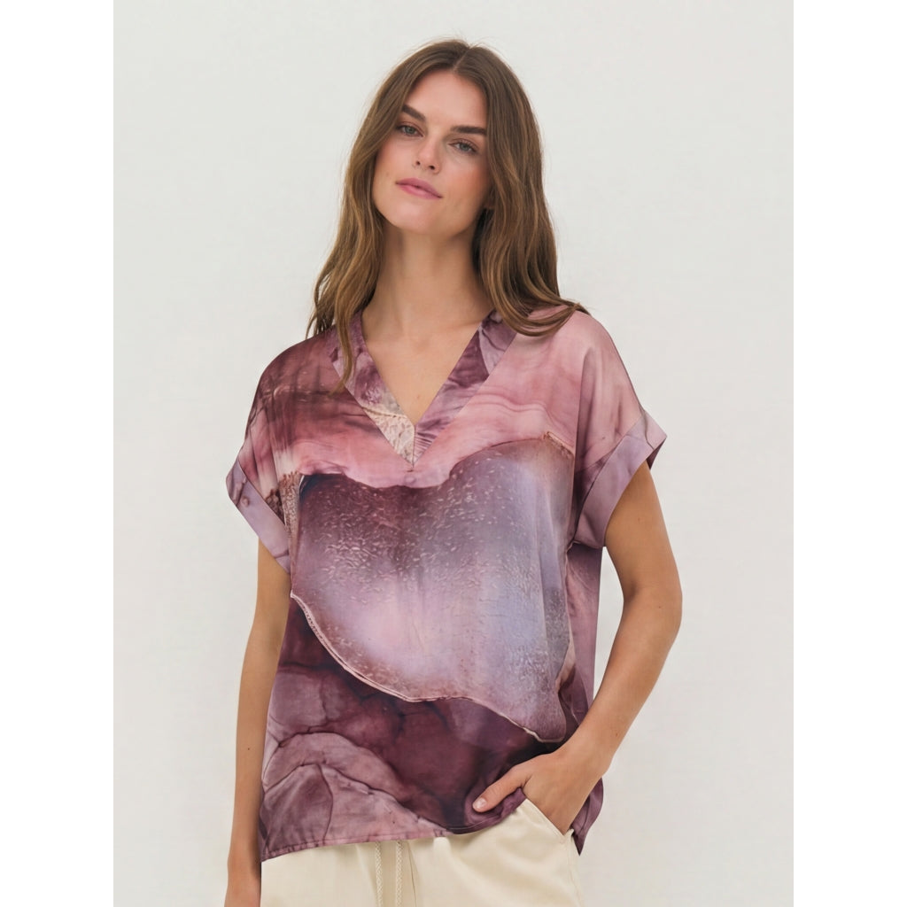 Nü Denmark Cilje Bluse Print Lilla