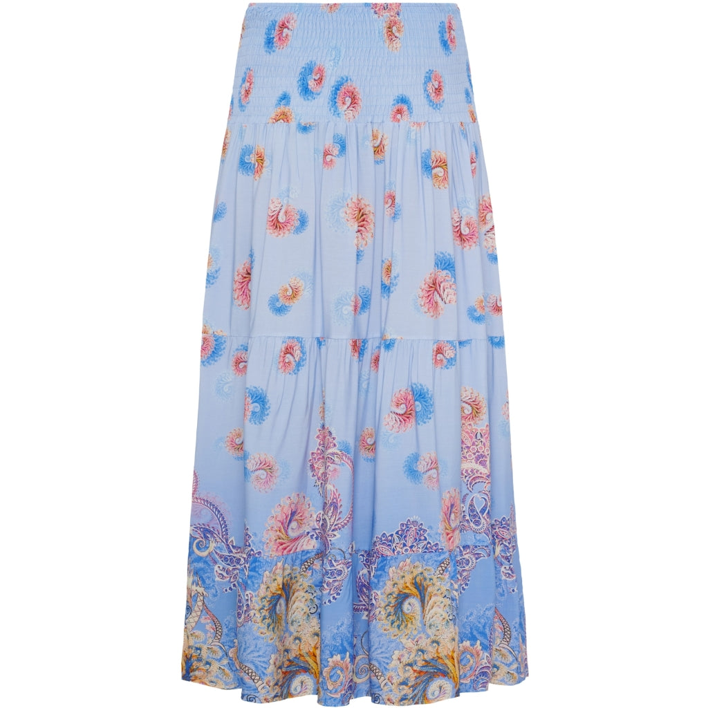 Marta Du Chateau Josefina Nederdel Print Blomster Celeste Blå