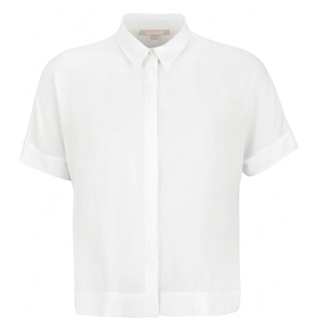 Soft Rebels Freedom SS Skjorte Snow Hvid