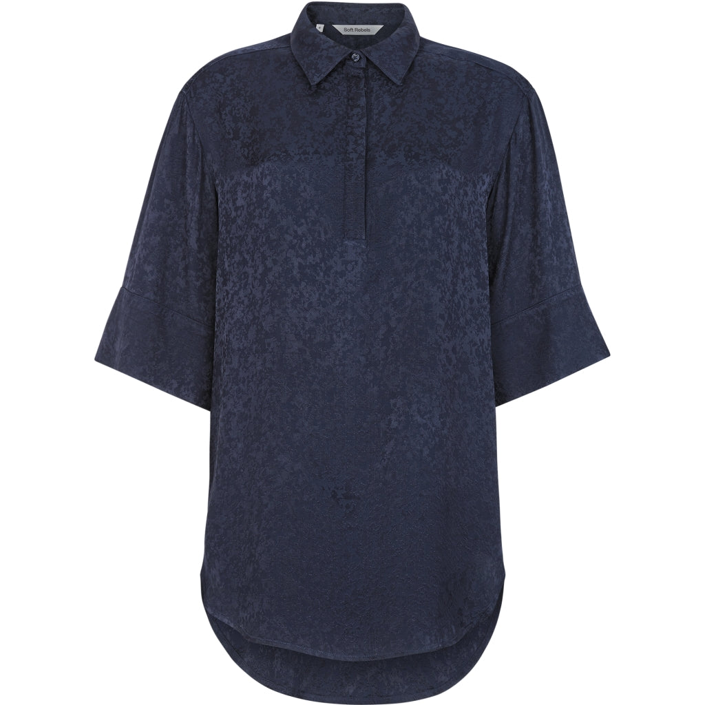 Soft Rebels Naya Lang Bluse Blomster Jacquard