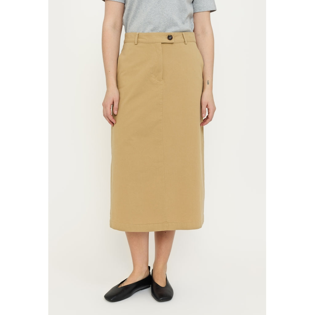 Soft Rebels Vesny Midi Nederdel Travertine Sand