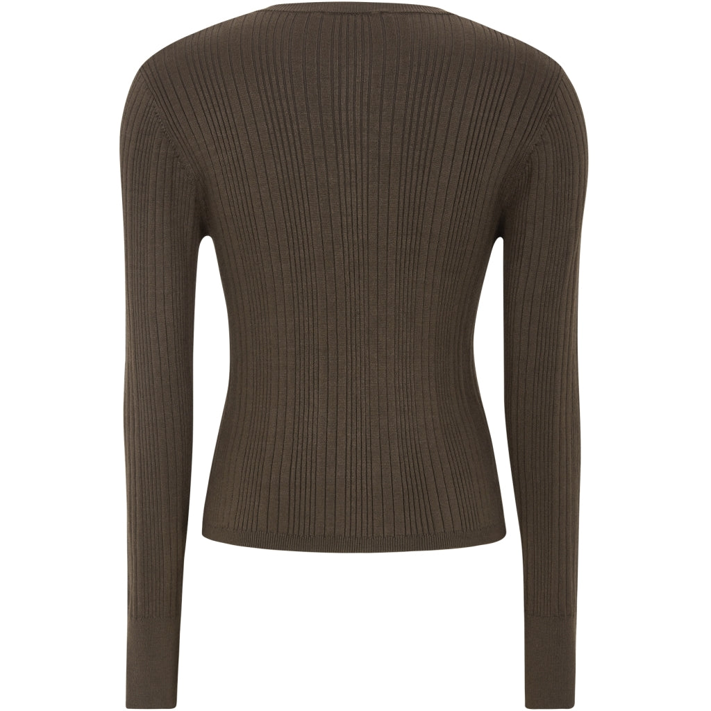 Soft Rebels Aitla Strik Cardigan Slate Brun