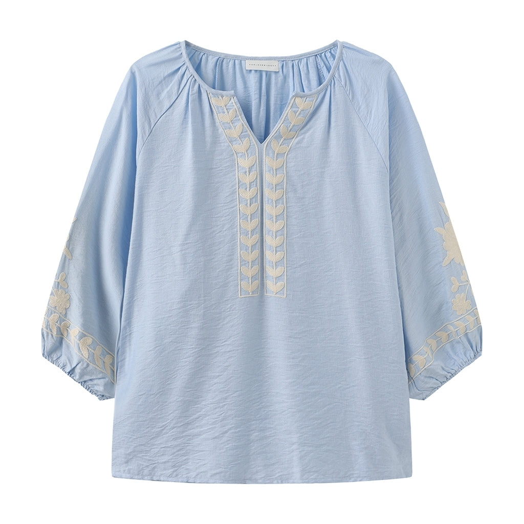 One Two Vina Bluse Lys Blå