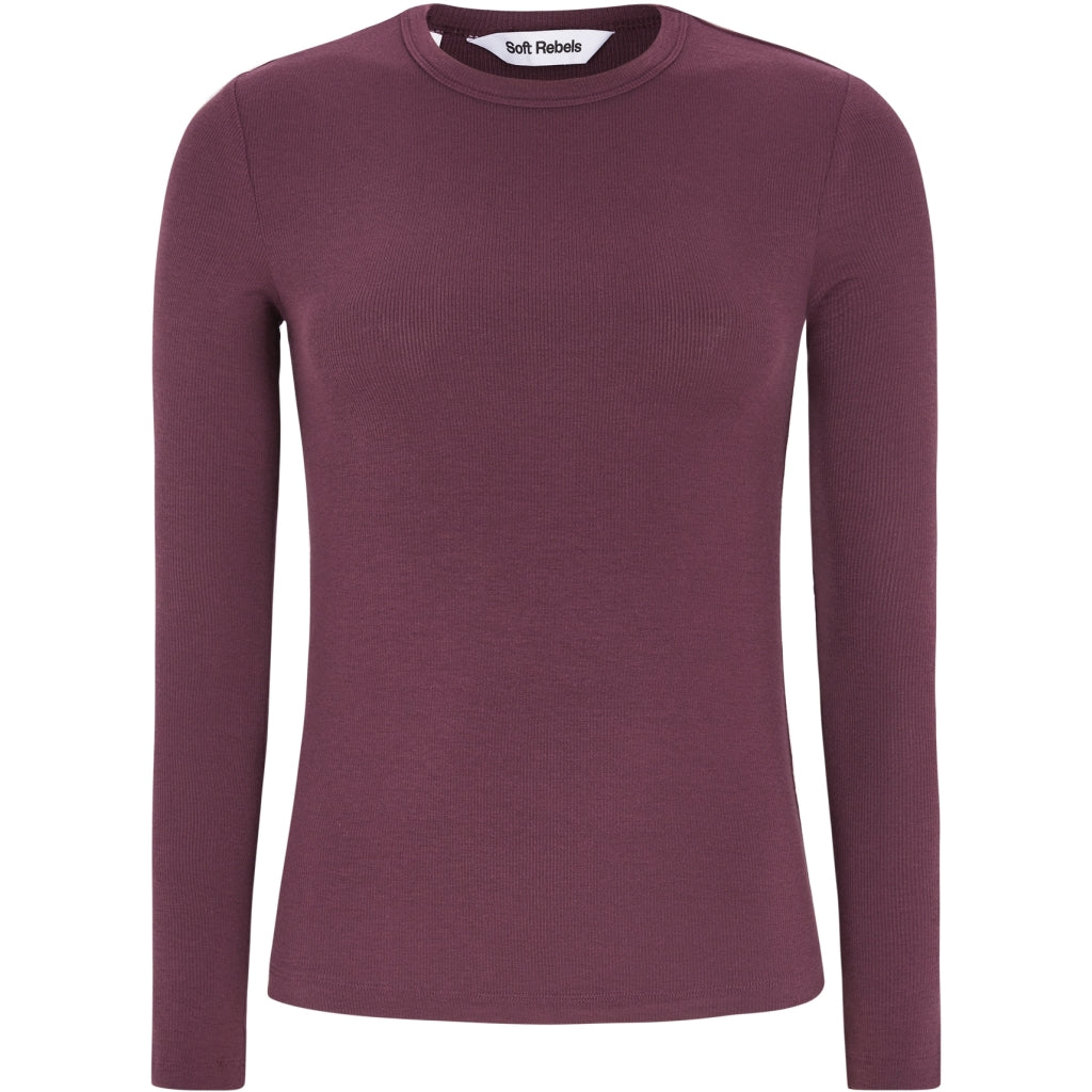 Soft Rebels Fenja Top O-Neck Vinyard Wine
