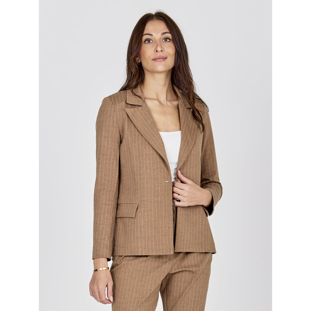 Nü Denmark Commy Blazer Dark Earth Mix Brun
