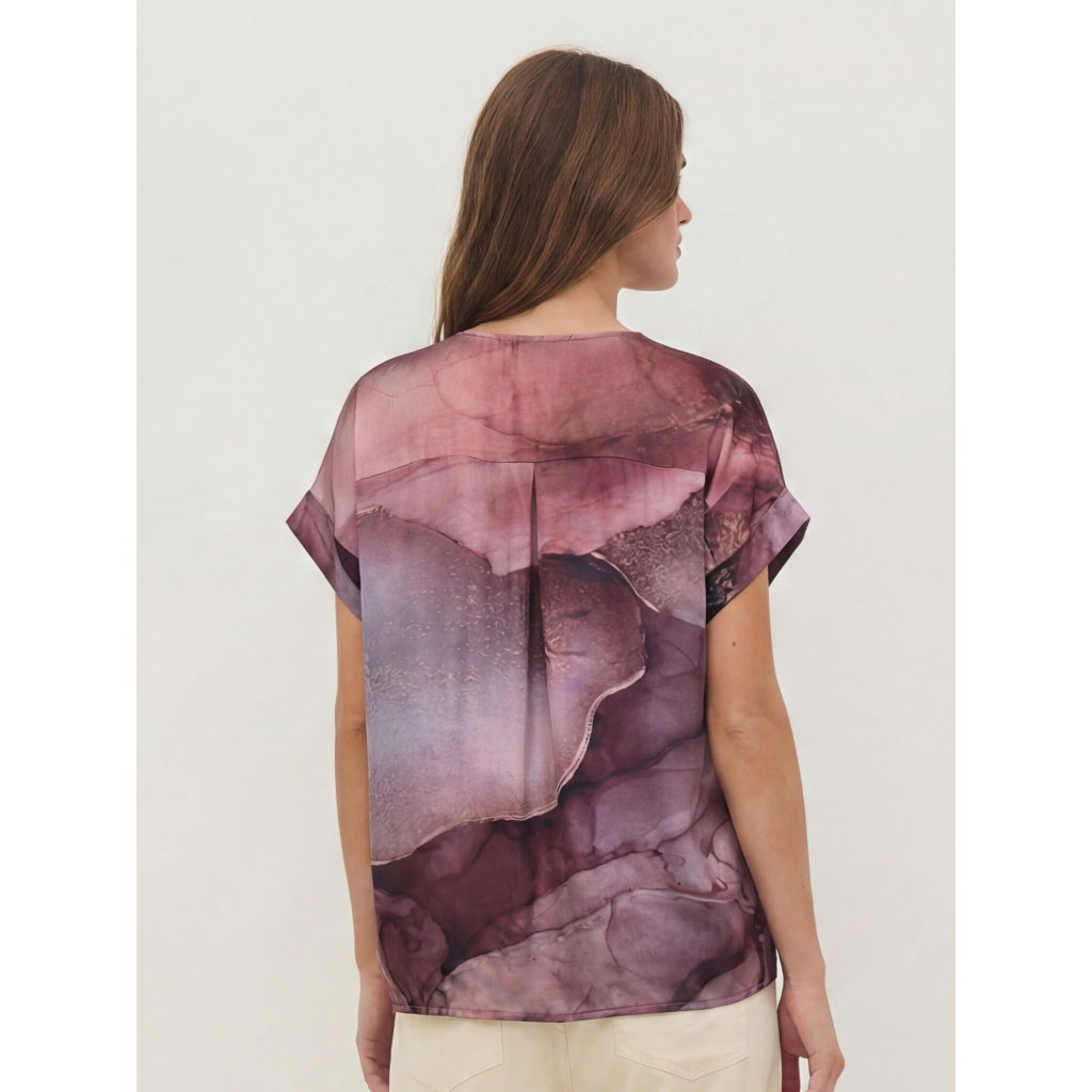 Nü Denmark Cilje Bluse Print Lilla