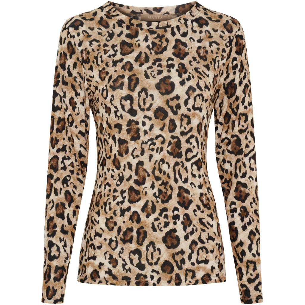 Marta Du Chateau Elissa Top Leopard Camello Brun