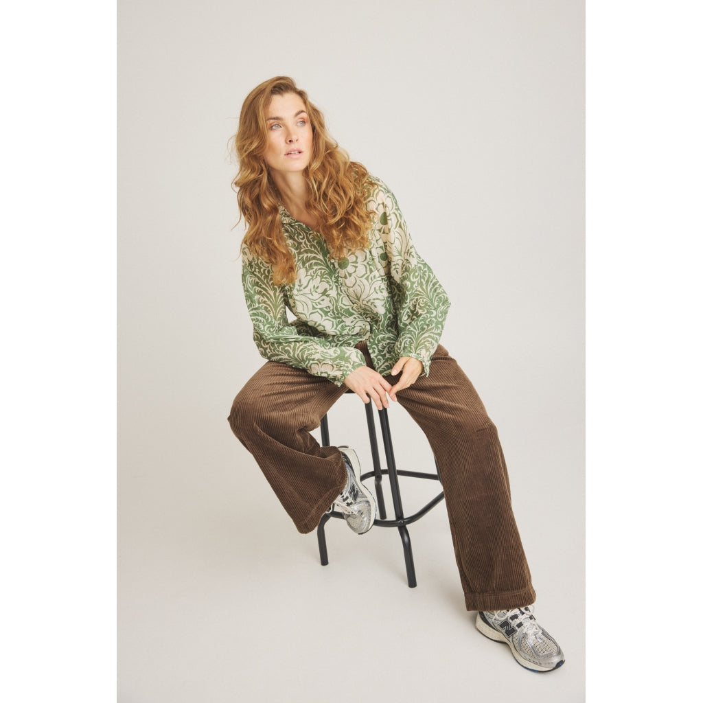 One Two Chalina Skjorte Bronze Grøn